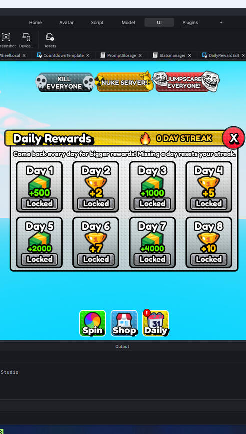 Daily rewards